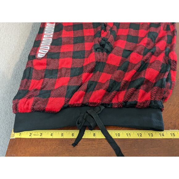 Holiday Fam Jams Fleece Pajama Pants S Red Black Plaid Buffalo Check Pjs Womens - Picture 5 of 10